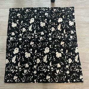 Ralph Lauren Port Palace black white floral euro pillow sham silk cotton square